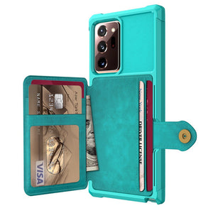 For Samsung Galaxy S21 Ultra Plus Credit Card Case PU Leather Flip Wallet Cover with Photo Holder Hard Back Cover for S21 Ultra - 380230 for Galaxy S21 / Green / United States Find Epic Store