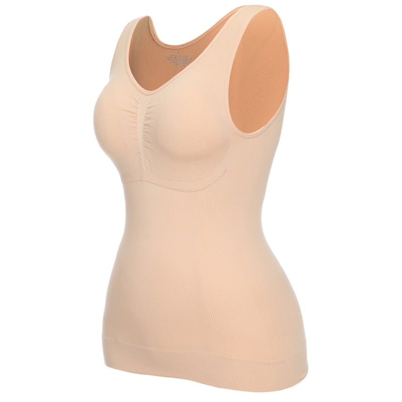 Shapers Slimming Tank Tops Women Tummy Control Shapewear Seamless Compression Camisole Body Shaper Waist Trainer Padded Corset - 31205 Beige / S / United States Find Epic Store