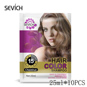 Sevich Herbal 250ml Natural Plant Conditioning Hair dye Black Shampoo Fast Dye White Grey Hair Removal Dye Coloring Black Hair - 200001173 United States / 250ml chestnut Find Epic Store