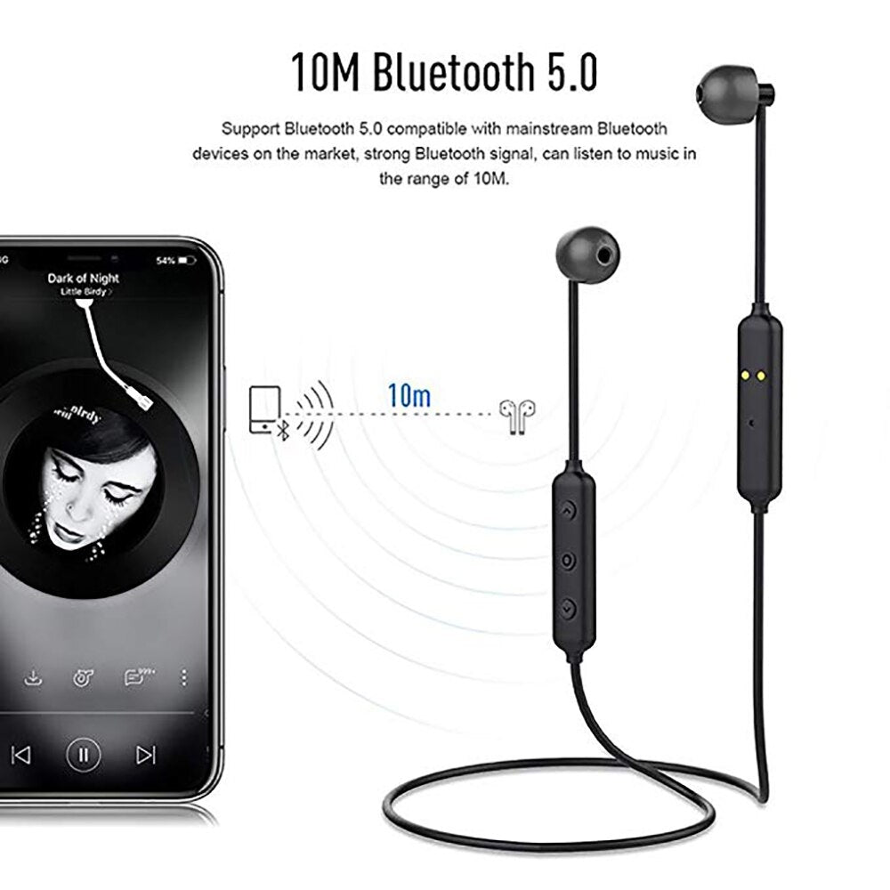 Magnetic Bluetooth 5.0 Sports Headset Mini Wireless Sports Earphones X6S HIFI Stereo Sound Rich Bass Headset With Charging Box - 63705 Find Epic Store