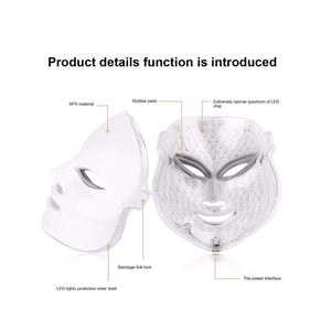 LED Mask Facial Beauty Skin Rejuvenation Photon Light 7 Colors Mask Therapy Wrinkle Acne Tighten Skin Tool Face Facial Machine - 200190144 Find Epic Store