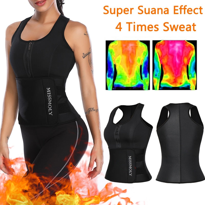 Neoprene Shapewear Sauna Suit Top Vest Adjustable Waist Trainer Slimming Women Weight Loss Adjustable Tummy Shaper Modeling Belt - 31205 Find Epic Store