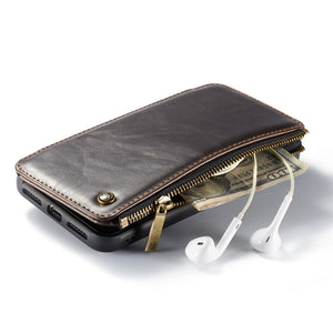 Wallet Case For iPhone 11 Pro 6s 7 8 Plus X XS XR MAX SE 2020 Zipper Wallet Leather Original Zipper Flip Wallet Leather - 380230 Find Epic Store