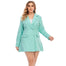 6XL Two Piece Set Women Turn-down Collar Blazer And Shorts Suit - 200003494 Find Epic Store