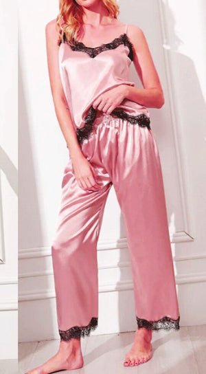 Women Sexy Silk Satin Sleepwear Lingerie - 200001904 Pink / S / United States Find Epic Store
