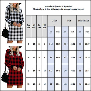 Plaid Long Sleeve Dress - 200000347 Find Epic Store