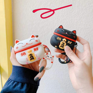 For Airpods Pro Case Cute Anime Cartoon Lucky Cat for Airpods 2 Cover Soft Rechargeable Headphone Cases Protector Silicone - 200001619 Find Epic Store