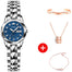 Fashion Steel Waterproof Wristwatch - 200363143 siliver blue / United States Find Epic Store