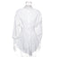 Elegant Long Sleeve Deep V Shirt Dress - 200000347 White / S / United States Find Epic Store