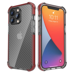 Case For iPhone 13 Case 13 Pro Max Case with Carbon Fiber Pattern Heavy Duty Protective Clear Back Cover with Shockproof Bumper Case - 380230 for iPhone 12 / Red / United States Find Epic Store