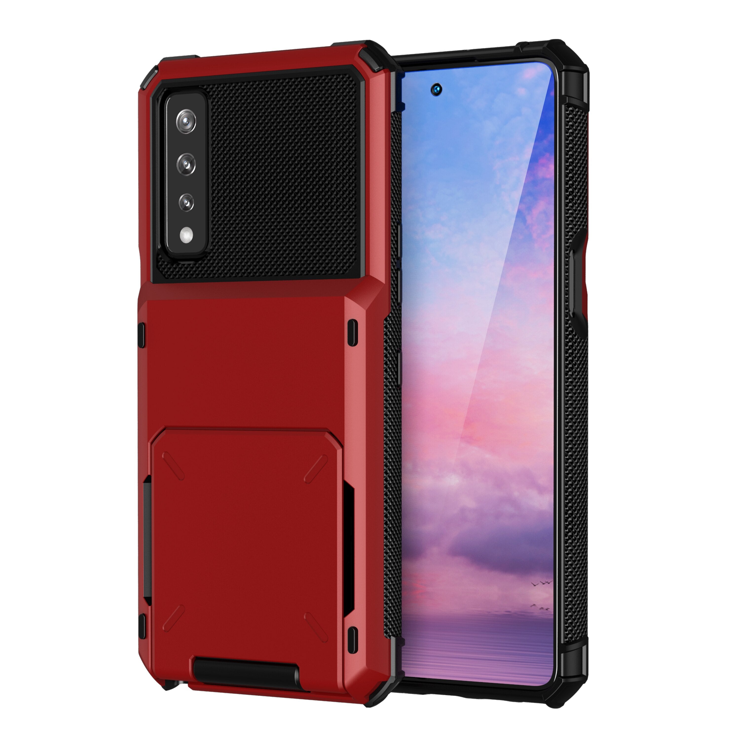 Business Armor Slide Wallet Card Slots Holder Cover for LG Stylo 7 4G 5G Case Phone Cases Armor Slide Card Case For LG Stylo 7 - 380230 for LG Stylo 7 4G / Red / United States Find Epic Store