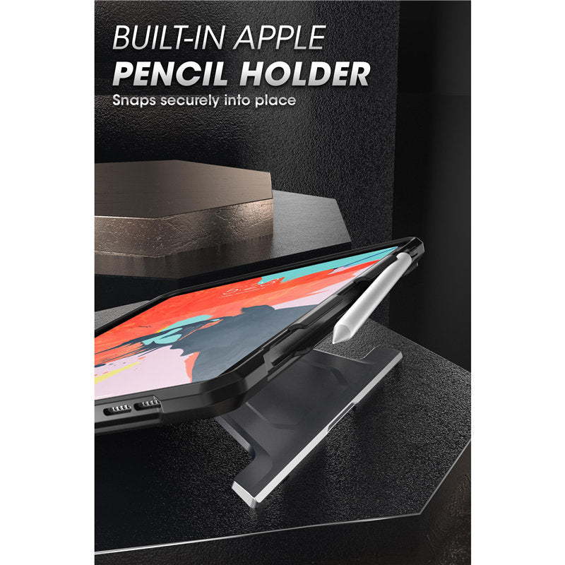 iPad Pro 12.9 Case (2020 Release) - Full-Body Rugged Rubber Cover with Built-in Apple Pencil Holder & kickstand - 200001091 Find Epic Store