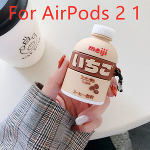 For red AirPods Pro 2 1 Case Strawberry Cow Earphone Protector Cute Strawberry Silicone Cows Cover Anime for AirPods 2 1 Cases - 200001619 United States / For airpods 1-2 3 Find Epic Store