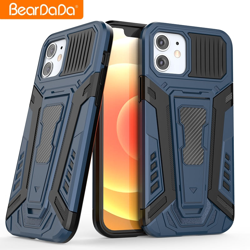 Shockproof Armor Ring Holder Phone Case For iPhone 11 12 Pro Max 7 8 Plus X XS Max XR Lens Protection Ring Stand Phone BackCover - 380230 for iPhone 7 / Blue / United States Find Epic Store