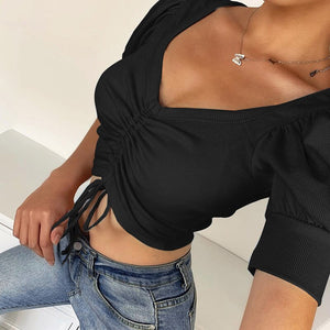 Women Casual Short Crop Top - 200000790 BS0152-1 / S / United States Find Epic Store