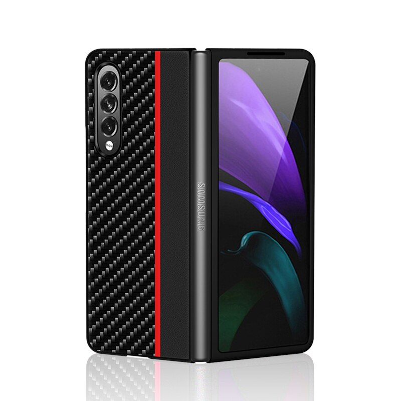 Case For Samsung Galaxy Z Fold 3 5G And Z Fold 2 Carbon fiber leather Cover For Samsung Galaxy Z Fold3 Cover Full Protector Capa - 380230 For Galaxy Z Fold 3 / Red / United States Find Epic Store