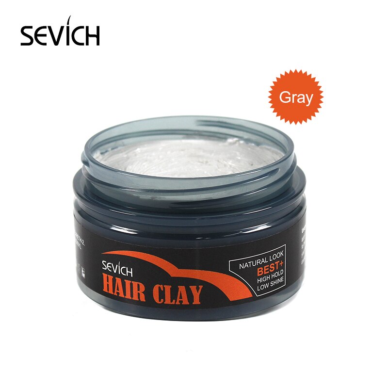 Sevich Strong Hold Hair Styling Clay Gel for Men Daily Use Hairstyles Wax Matte Finished Molding Cream Hair Styling Edge Control - 200001186 United States / 100g grey Find Epic Store