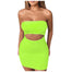 Solid Color Hollow Out Strapless Sleeveless Dress - 200000347 Green / S / United States Find Epic Store