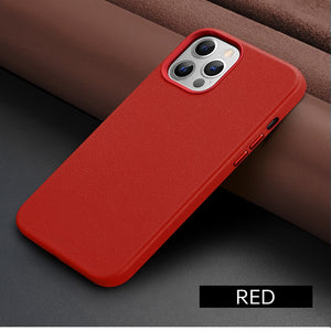 Real Leather Magnetic Case for iPhone 12 Pro Max 12 mini Luxury Phone Cover for iPhone 12 Pro Support Wireless Charging Case - 380230 For iPhone 12 Mini / Red / United States|with retail box Find Epic Store