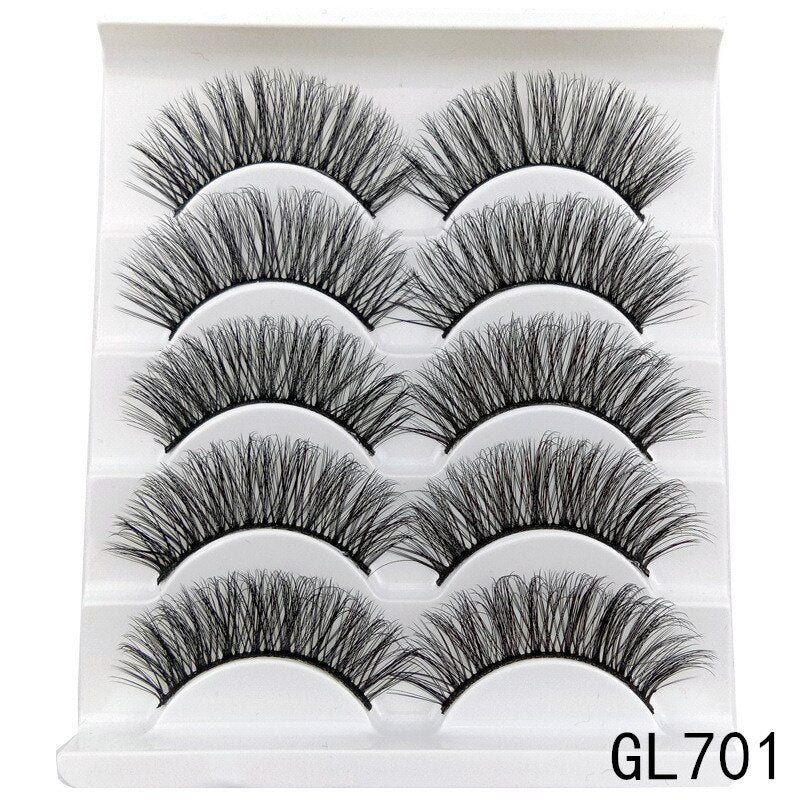 7 pairs of 25mm 3D mink lashes natural long eyelashes mink, fluffy false eyelashes eye makeup - 200001197 GL701 15mm / United States Find Epic Store