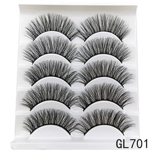 7 pairs of 25mm 3D mink lashes natural long eyelashes mink, fluffy false eyelashes eye makeup - 200001197 GL701 15mm / United States Find Epic Store