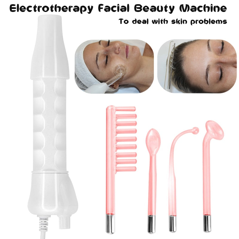 High Frequency Electrode Wand Electrotherapy Glass Tube 4 In 1 Beauty Device Acne Spot Remover Facial Skin Care Spa 110V-240V - 200190144 Find Epic Store