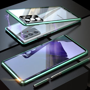 Luxury Magnetic Adsorption Back Cover for Samsung Galaxy Note 20 Ultra Note 20 Tempered Glass Built-in Magnet Metal Bumper Case - 380230 for Samsung Note 20 / Green / United States Find Epic Store