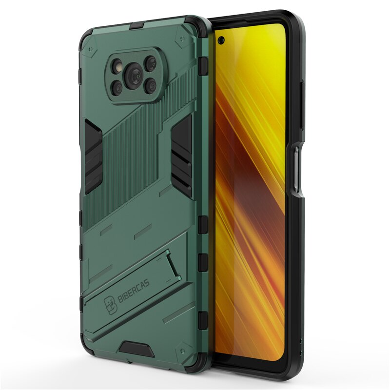 For Xiaomi Poco X3 Pro F3 Case Punk Stlye TPU Soft Rubber Armor Bracket Cover For Xiaomi Poco X3 Cover for Xiaomi Poco F3 PocoM3 - 380230 For Poco X3 Pro / Green / United States Find Epic Store