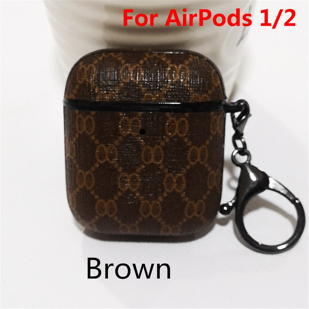 Cover for Airpods Pro 2 1 Luxury Airpod Earphone Protector Designer Air Pod Case Accessories with Keychain for Airpodspro Cases - 200001619 United States / 1-2 Brown Find Epic Store