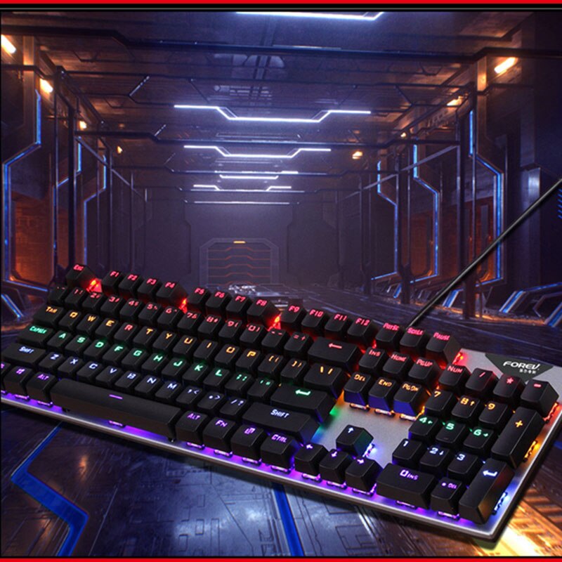 ZK40 FV-Q302 Gaming Keyboard Wired Mechanical Keyboards With LED Backlight Gaming Laptop Manipulator luminous Computer Keyboard - 70802 Find Epic Store