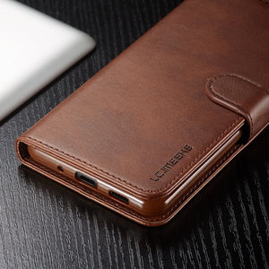 Brown Color Case - Leather Case for Samsung Galaxy S20 S21 Ultra Plus A71 A51 A41 Note 20 10 Plus A70 A50 A20 A20e S9 S8 Plus Wallet Flip Cover - 380230 Find Epic Store