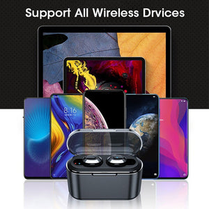 In-Ear Bluetooth 5.0 TWS Earphones Mini Wireless Earbud Stereo Earphones 2200mAh Charging Box Waterproof Earbuds for IOS Android - 63705 Find Epic Store