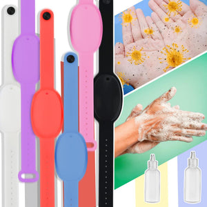 6Pcs Hand Sanitizer Disinfectant Silicone Bracelet Wristband Hand Dispenser Travel Wearable Hand Sanitizer Gel Soap Dispenser - 100007129 Find Epic Store
