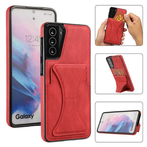 Samsung Galaxy A72/A52/A71/A51/A42/A32/A12/A21S/A30S/A50S/A20 Case - Slim Fit Leather Card Slots with Stand Cover - 380230 for Galaxy A50 / Red / United States Find Epic Store