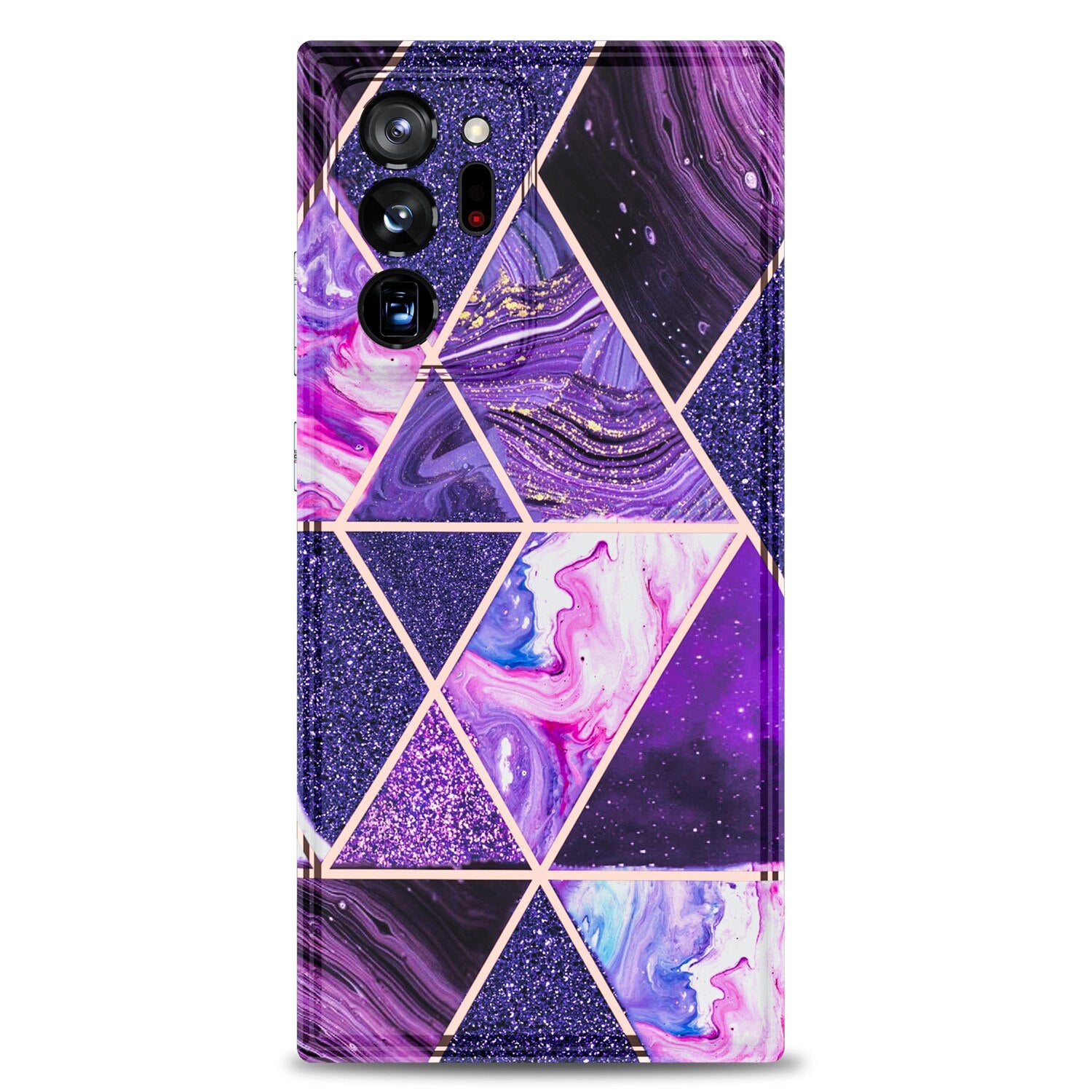 For Samsung Note 20 Ultra Case Marble Slim Fit Bling Glitter Sparkle Bumper Foil Stripe Thin Cute Design Glossy Finish Soft TPU - 380230 for Note 20 / purple / United States Find Epic Store