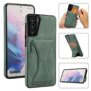 Samsung Galaxy S10/S10 Plus/S10E/S20/S20 Plus/S20 Ultra/S20 FE/S21/S21 Plus/S21 Ultra/Note 20/Note 20 Ultra - Slim Fit Premium Leather - Card Slots with Kickstand - 380230 for Galaxy S10 / Green / United States Find Epic Store