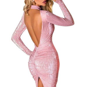 Sexy Sequin Backless Dress - 200000347 Find Epic Store