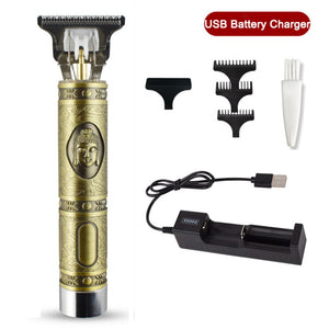 Professional Hair Clippers Trimmer 0mm Rechargeable Hair Shaving Machine Hair Cutting Beard Cordless Barber For Men Hair Trimmer - 200001213 United States / gold 285 Find Epic Store
