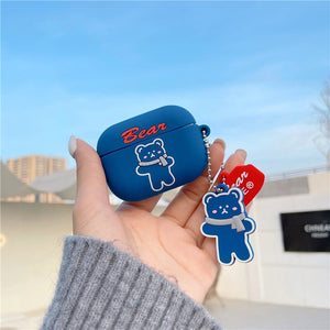 Silicone For airpods pro new three-dimensional scarf bear cartoon Cute Accessories headset cover for Apple AirPods Pro 2 1 Case - 200001619 Find Epic Store