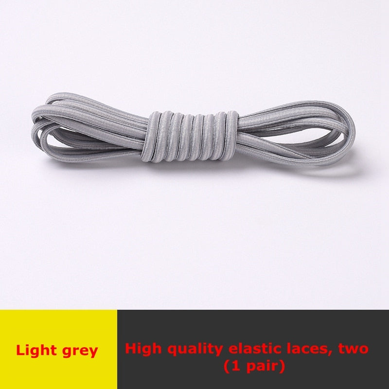 Semicircle Shoelaces Elastic Kids Adult Safety No Tie Shoelace Suitable For All Kinds Of Shoes Leisure Sneakers Lazy Laces - 3221015 Light gray / United States / 100cm Find Epic Store