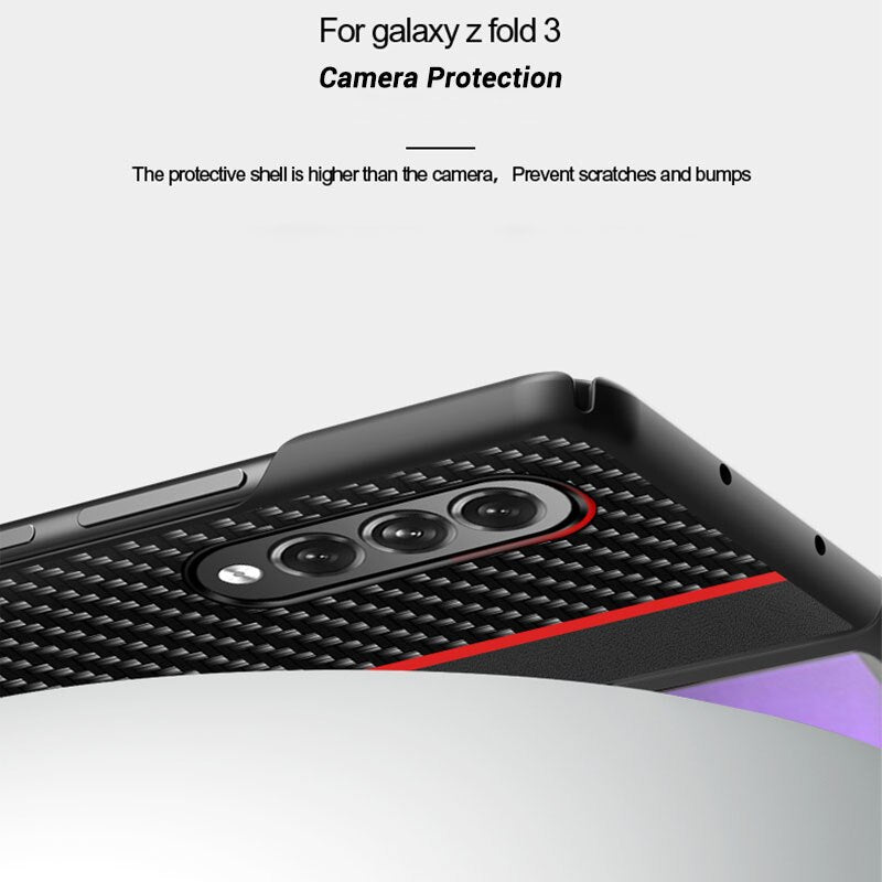 Case For Samsung Galaxy Z Fold 3 5G And Z Fold 2 Carbon fiber leather Cover For Samsung Galaxy Z Fold3 Cover Full Protector Capa - 380230 Find Epic Store