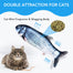 30CM Pet Cat Toy USB Electric Wagging Simulation Fish Toys for Cats Chewing Playing Biting Catnip Stuffed Interactive Plush Toy - 200003701 Find Epic Store