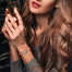 Green Fashion Heart Crystal Charm Bangles Gold Color Copper Jewelry - 200000146 Find Epic Store