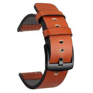 20 22mm Watch Band for Samsung Galaxy Active Genuine Leather Watchband Gear s3 Gear Sport Watch Band Strap Steel Buckle - 200000127 United States / black orange / 18mm Find Epic Store