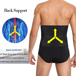 Men Waist Trainer Corset Neoprene Body Shaper Tummy Control Belt Sauna Slimming Strap Fitness Sweat Shapewear for Fat Burner - 0 Find Epic Store