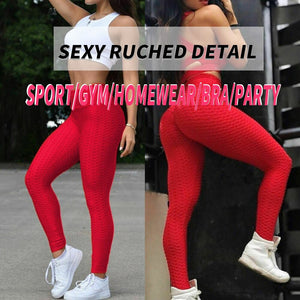 Women's High Waist Tummy Control Yoga Pants Scrunch Booty Leggings Butt Lift Textured Workout Tights Running Pant - 200000614 Find Epic Store