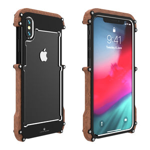 Luxury Aluminum Screws Phone Case for iPhone 12 Pro Max Mini X XR XS 11 Pro Max Shockproof Wood Cover - 380230 for iPhone 12 mini / Black / United States|with Retail pack Find Epic Store