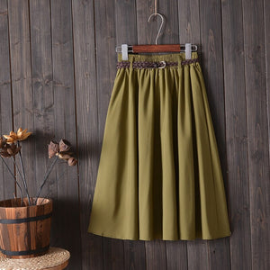 Elegant Chiffon Belt A-Line Skirt - 349 BS0233-6 / One Size / United States Find Epic Store