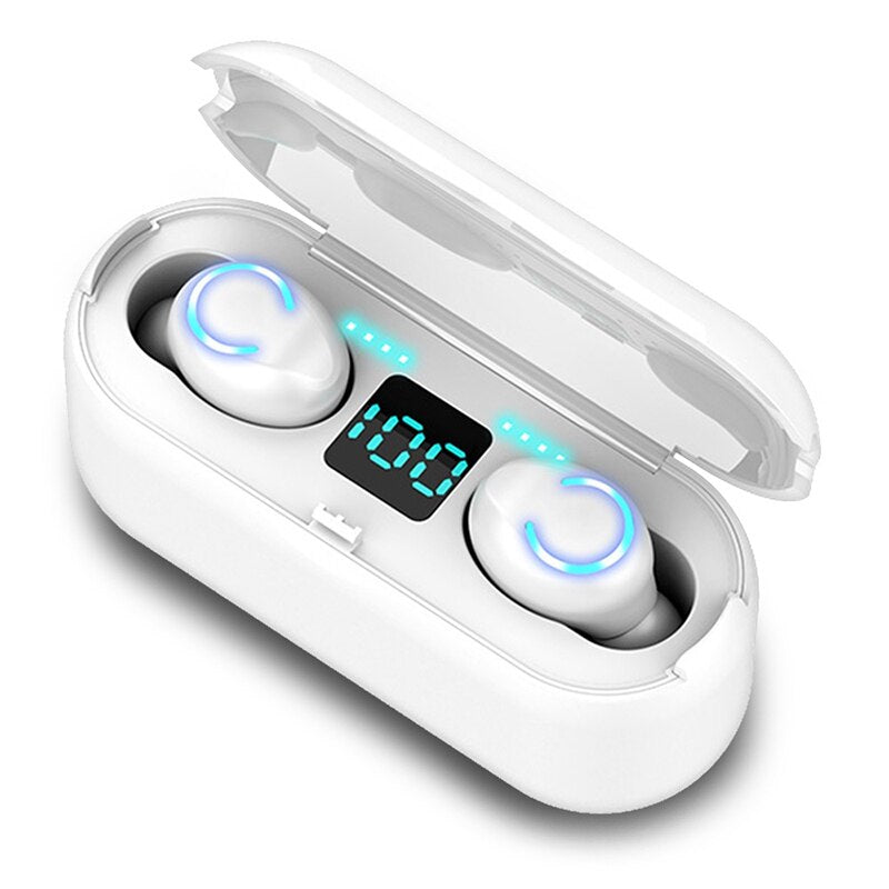 Bluetooth 5.0 Touch Control TWS Earphones CVC 8.0 Noise Reduction Wireless Earbuds Digital Display Earbuds 3500mAh Charging Box - 63705 White / United States Find Epic Store