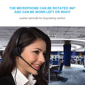 Office Wired Headset With Microphone Call Center Headphone with Noise Canceling Mic for Mpow Computer Phones USB Desktop Boxes - 63705 Find Epic Store